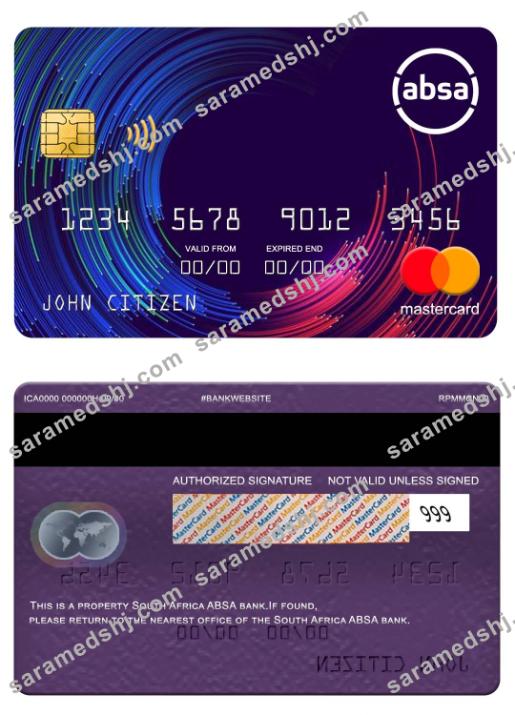 South Africa ABSA bank mastercard